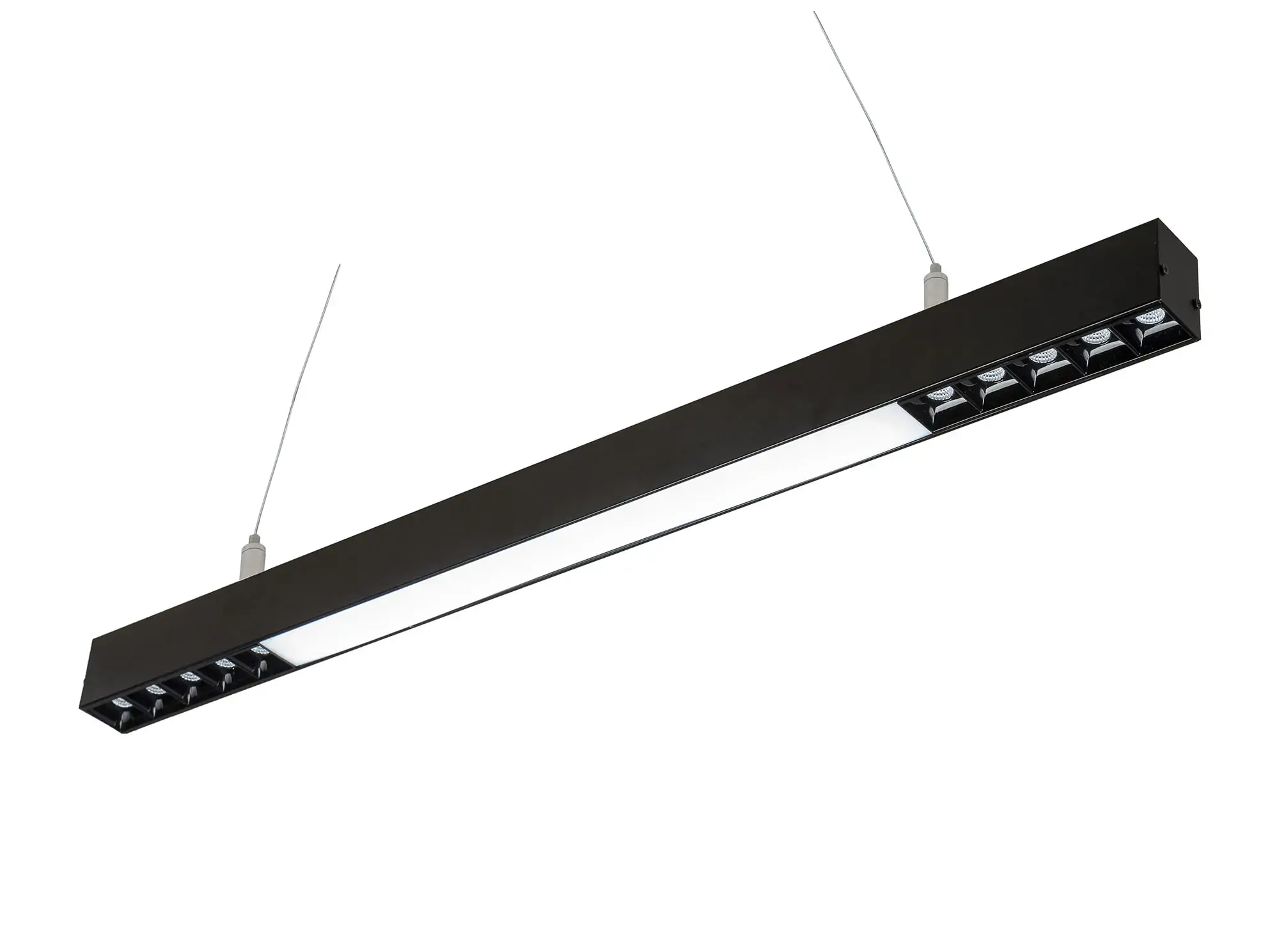 LED Surface Mounted Lensed Pendant Linear Luminaire